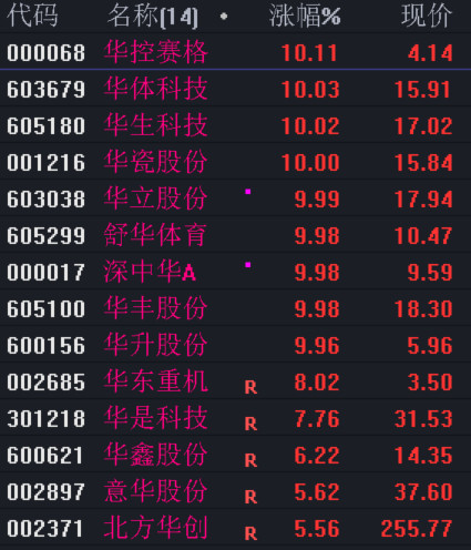 华字辈概念股